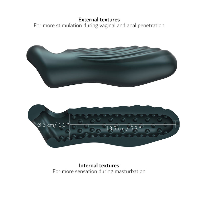 ManWan - Ryzer MAX - Penis Extender en Zachte Masturbatie Sleeve - Pine Grey-Erotiekvoordeel.nl