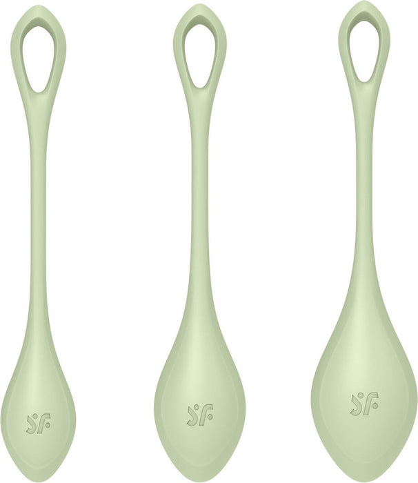 Satisfyer - Yoni Power 2 - Vaginale Balletjes - Bekkenbodem Training - Lichtgroen-Erotiekvoordeel.nl