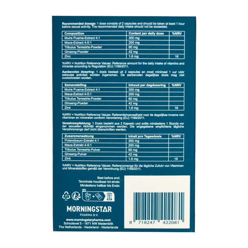 Morningstar - Steady - Erectiecapsules - 4-pack-Erotiekvoordeel.nl