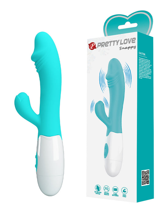 Pretty Love - Snappy - G-Spot Rabbit Vibrator - Turquoise-Erotiekvoordeel.nl