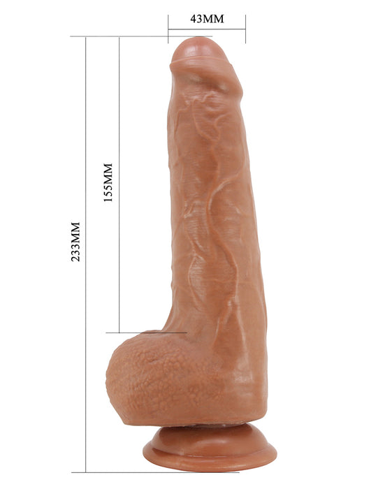 Pretty Love - Draco - Sliding Skin Realistische Dildo 23,3 cm - Medium Huidskleur-Erotiekvoordeel.nl