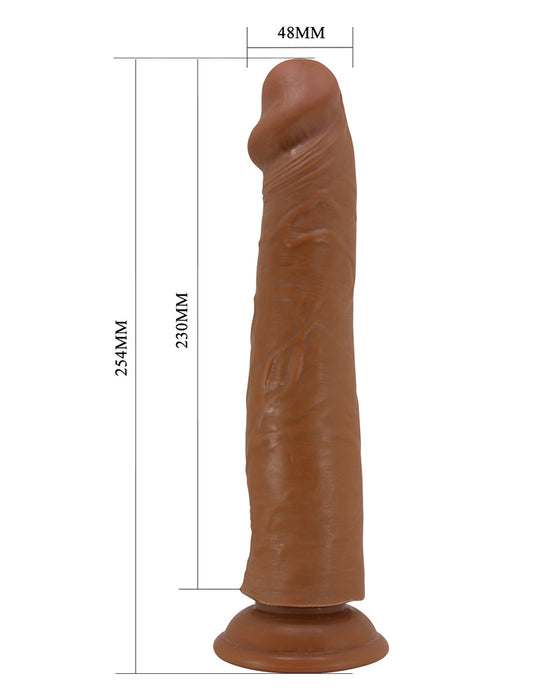 Pretty Love - Sharife - Sliding Skin Realistische Dildo - 25,4 cm - Bruin-Erotiekvoordeel.nl