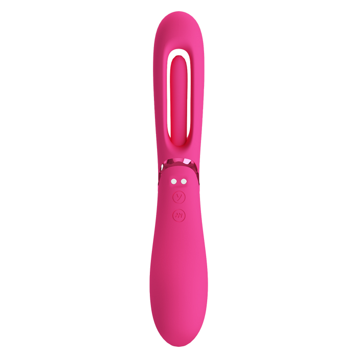 Pretty Love - Romance Lexie - Vibrator met Wiebelend Tongetje - Roze-Erotiekvoordeel.nl