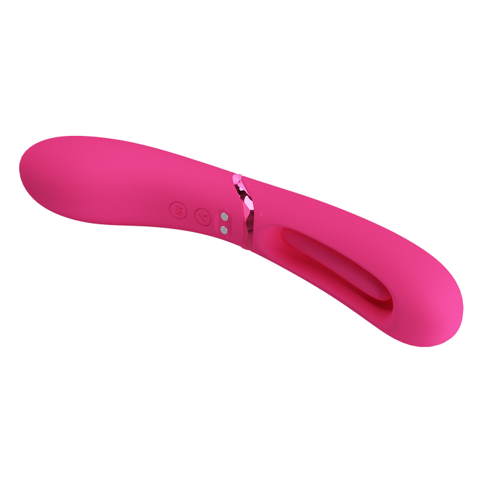 Pretty Love - Romance Lexie - Vibrator met Wiebelend Tongetje - Roze-Erotiekvoordeel.nl