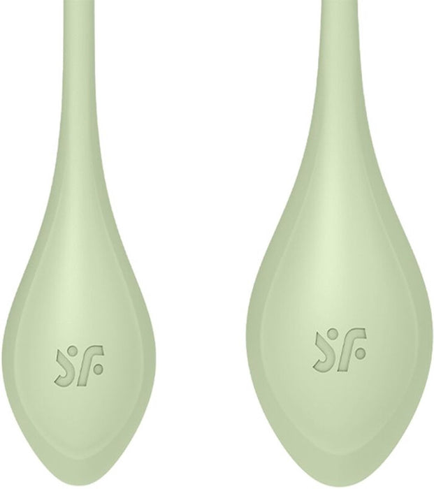 Satisfyer - Yoni Power 2 - Vaginale Balletjes - Bekkenbodem Training - Lichtgroen-Erotiekvoordeel.nl