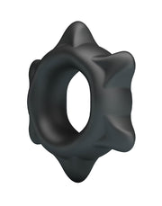 Crazy Bull - Ethaniel - Super Soft Siliconen Cockring - Model 11 - Zwart-Erotiekvoordeel.nl