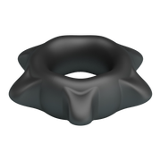 Crazy Bull - Ethaniel - Super Soft Siliconen Cockring - Model 11 - Zwart-Erotiekvoordeel.nl