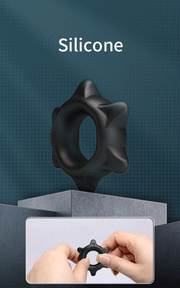 Crazy Bull - Ethaniel - Super Soft Siliconen Cockring - Model 11 - Zwart-Erotiekvoordeel.nl