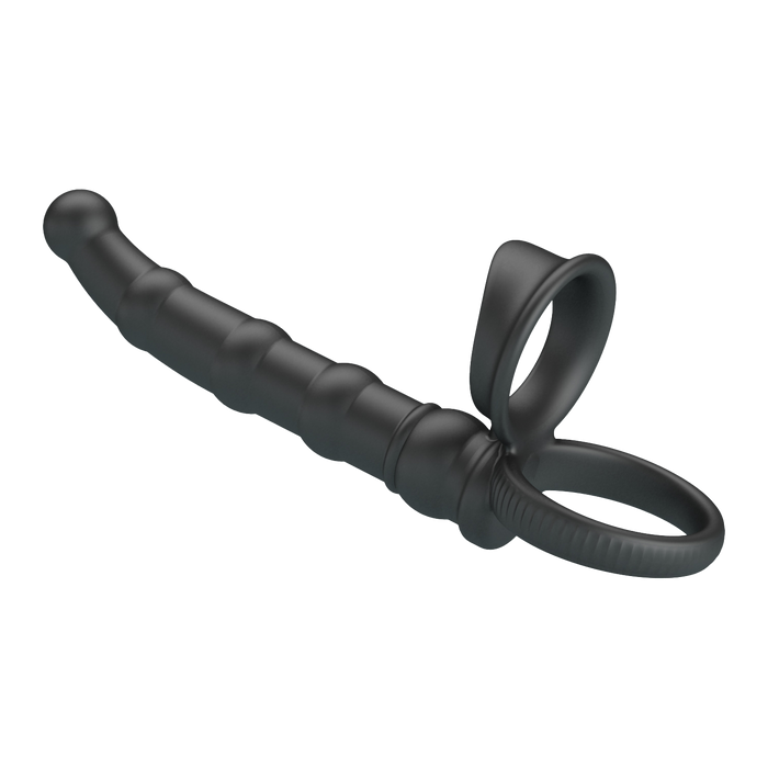 Pretty Love - Tatum - Anale Vibrator met Penisring - Zwart-Erotiekvoordeel.nl