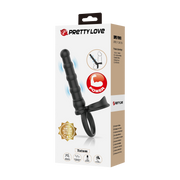 Pretty Love - Tatum - Anale Vibrator met Penisring - Zwart-Erotiekvoordeel.nl