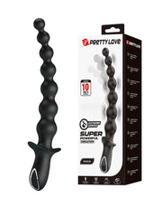 Pretty Love - Rigdon - Anale Kralen Vibrator - Zwart-Erotiekvoordeel.nl