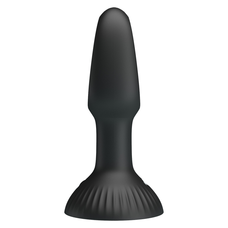 Pretty Love - Hubert - Vibrerende Buttplug - Anaal Vibrator - Met Wiebelend Tongetje - Zwart-Erotiekvoordeel.nl