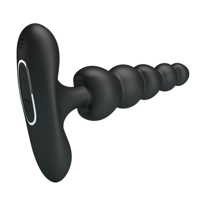 Pretty Love - Corban - Anale Kralen Vibrator - Zwart-Erotiekvoordeel.nl