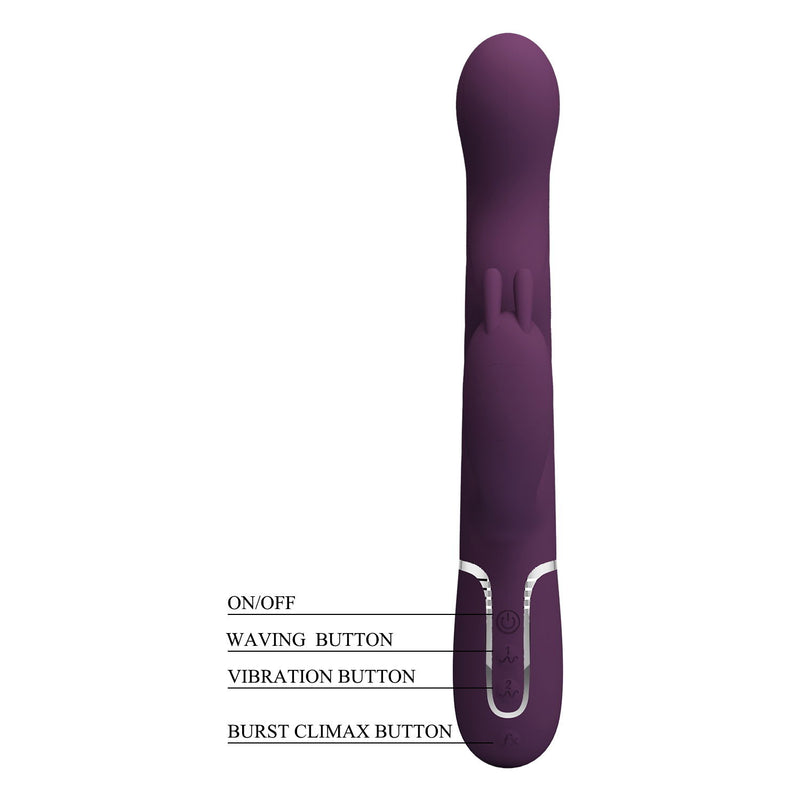 Pretty Love - Laurens - Rabbit Vibrator met Climax Button - Paars-Erotiekvoordeel.nl