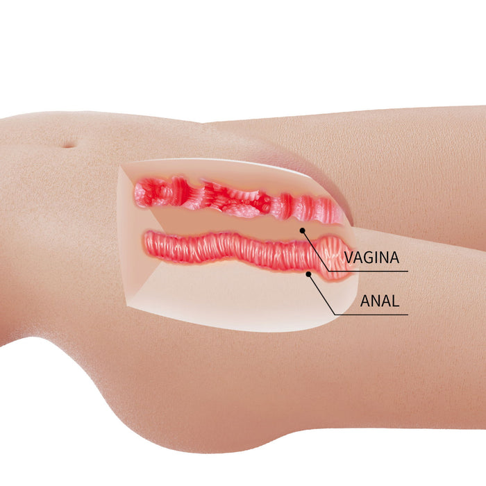 Crazy Bull - Mia - Masturbator met Verstelbare Benen - Lichte Huidskleur-Erotiekvoordeel.nl