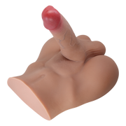 Crazy Bull - Rhyne - Masturbator met Buigzame Dildo - Lichte Huidskleur-Erotiekvoordeel.nl