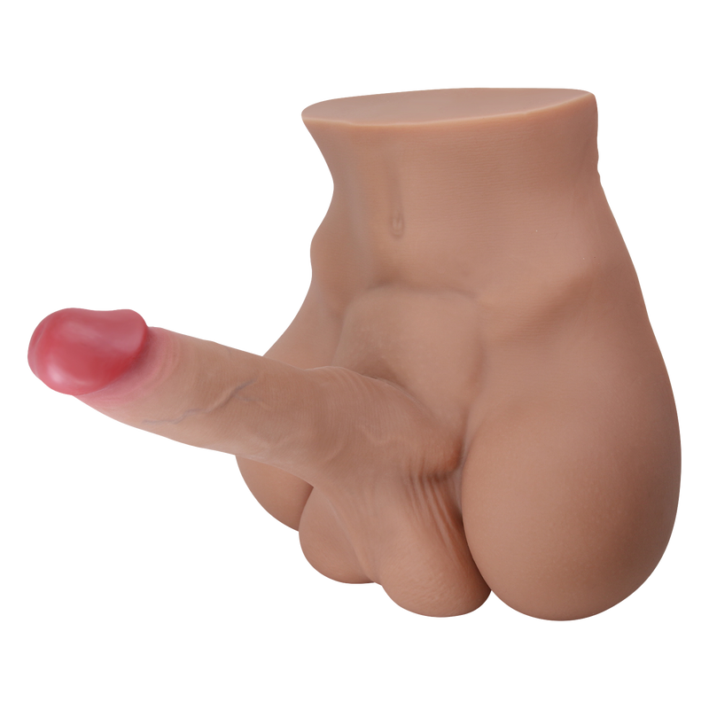 Crazy Bull - Rhyne - Masturbator met Buigzame Dildo - Lichte Huidskleur-Erotiekvoordeel.nl