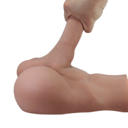 Crazy Bull - Rhyne - Masturbator met Buigzame Dildo - Lichte Huidskleur-Erotiekvoordeel.nl