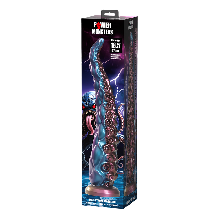 Power Monsters - Maelstrom Beastlord - Tentakel Dildo - Blauw/Paars/Goud-Erotiekvoordeel.nl