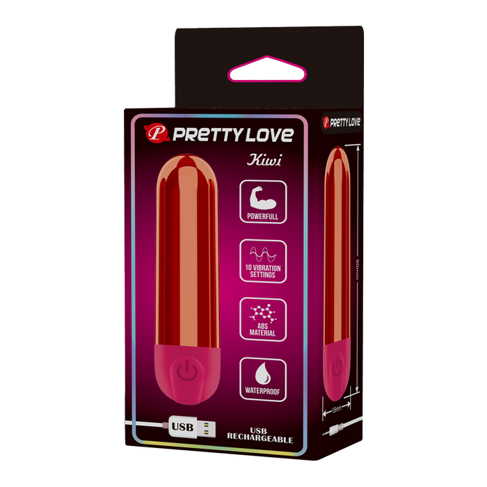 Pretty Love - Kiwi - Bullet Vibrator - Rood-Erotiekvoordeel.nl