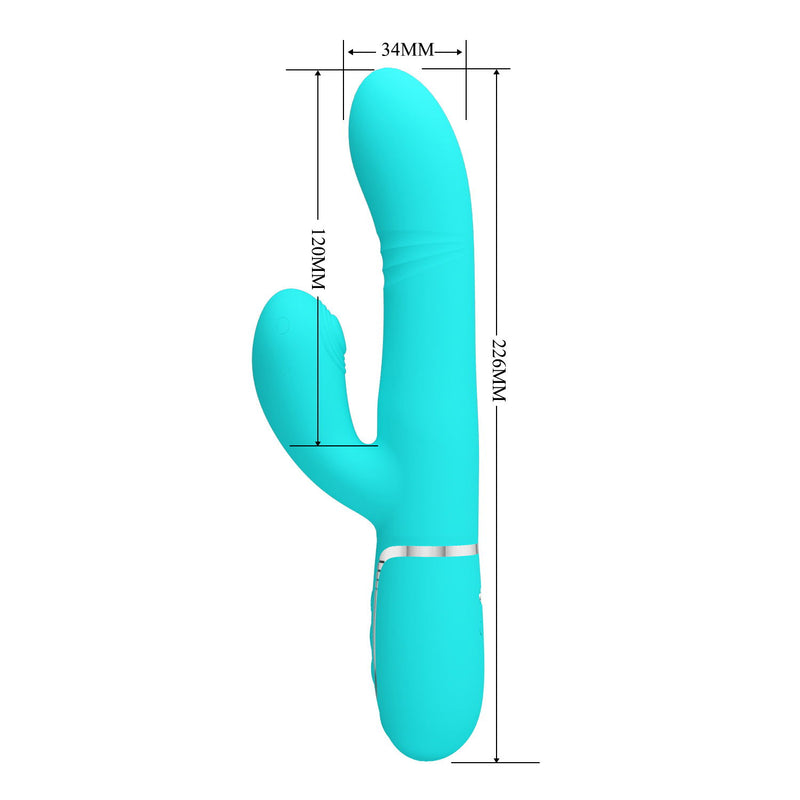 Pretty Love - Maviana - Rabbit Vibrator - Turquoise-Erotiekvoordeel.nl
