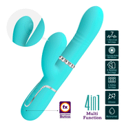 Pretty Love - Maviana - Rabbit Vibrator - Turquoise-Erotiekvoordeel.nl