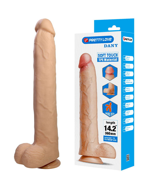 Pretty Love - Dany - Super Grote Dildo - 36 cm - Lichte Huidskleur-Erotiekvoordeel.nl