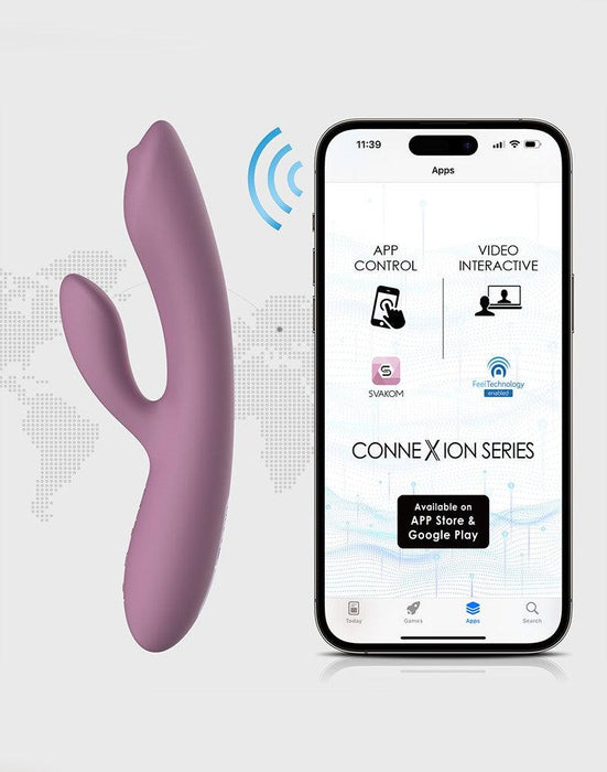 SVAKOM - Trysta Neo - Interactieve Rabbit Vibrator met G-Spot Balletje - Pink-Erotiekvoordeel.nl