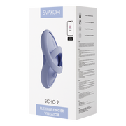 Svakom - Echo 2 - Flexibele Vinger Vibrator - App Control - Sky Blue-Erotiekvoordeel.nl