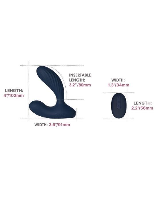 Svakom - Connexion Series Vick Neo 2 - Prostaat Vibrator - App Control - Donkerblauw-Erotiekvoordeel.nl