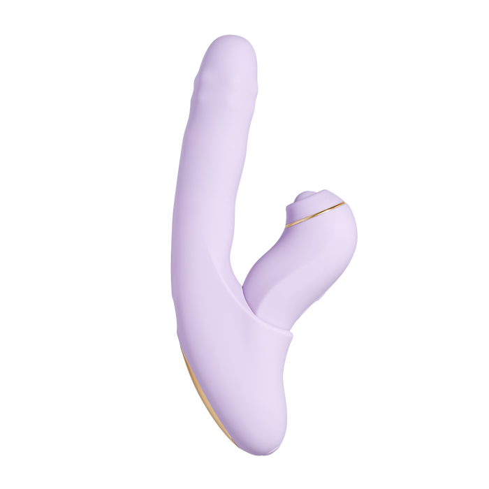 Svakom - DuoGlow – Stotende en Roterende Kralen Vibrator met Pulserende`Stimulator – Lila-Erotiekvoordeel.nl
