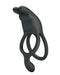 Pretty Love - Seth - Vibrerende Dubbele Cockring - Zwart-Erotiekvoordeel.nl