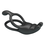 Pretty Love - Seth - Vibrerende Dubbele Cockring - Zwart-Erotiekvoordeel.nl