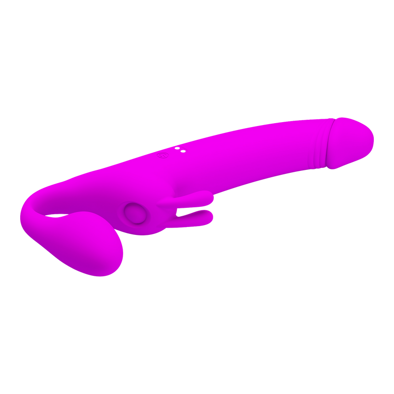 Pretty Love - Zanini - Vibrerende Strapless Strap-On - Diep Roze-Erotiekvoordeel.nl