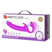 Pretty Love - Zanini - Vibrerende Strapless Strap-On - Diep Roze-Erotiekvoordeel.nl