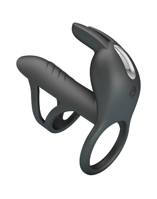 Pretty Love - Matty - Vibrerende Penis Sleeve - Zwart-Erotiekvoordeel.nl