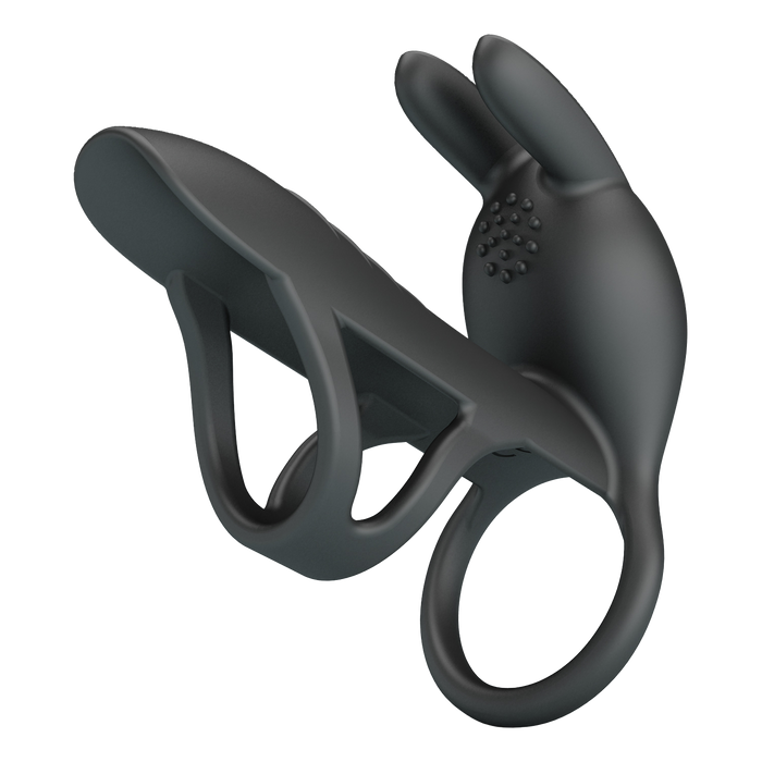 Pretty Love - Matty - Vibrerende Penis Sleeve - Zwart-Erotiekvoordeel.nl