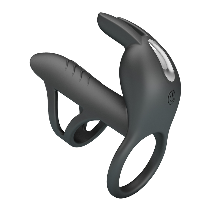 Pretty Love - Matty - Vibrerende Penis Sleeve - Zwart-Erotiekvoordeel.nl