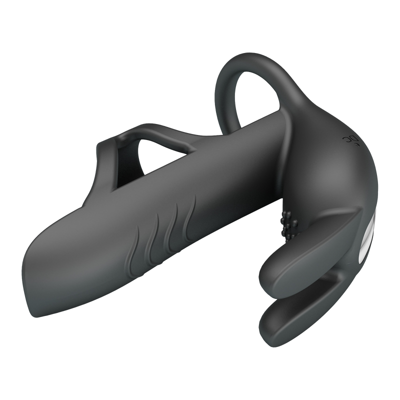 Pretty Love - Matty - Vibrerende Penis Sleeve - Zwart-Erotiekvoordeel.nl