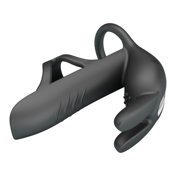 Pretty Love - Matty - Vibrerende Penis Sleeve - Zwart-Erotiekvoordeel.nl