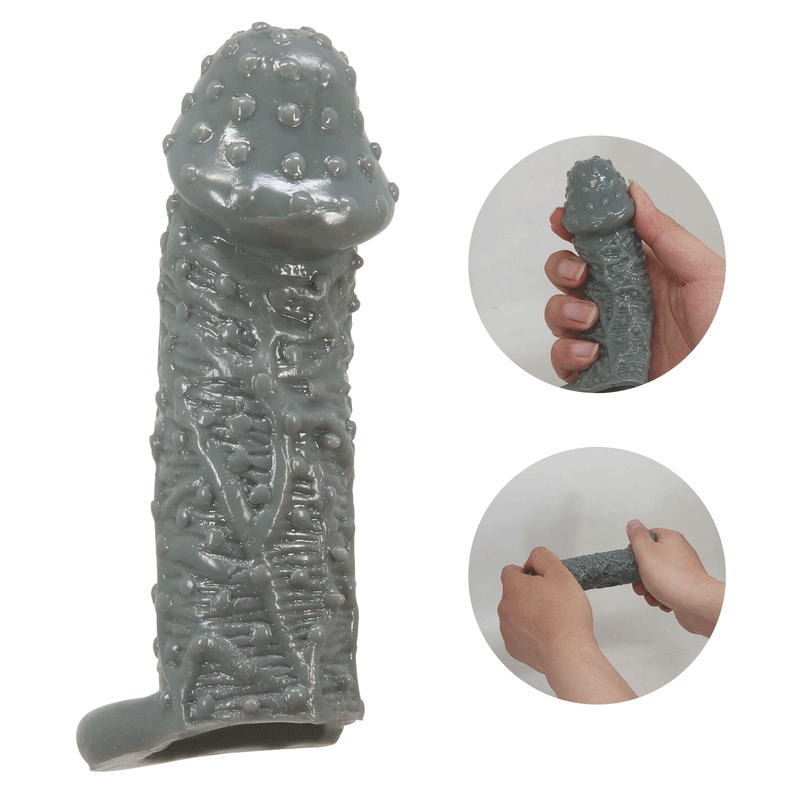 Pretty Love - Fogg - Realistische Penis Sleeve - Donkergrijs-Erotiekvoordeel.nl