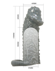 Pretty Love - Fogg - Realistische Penis Sleeve - Donkergrijs-Erotiekvoordeel.nl