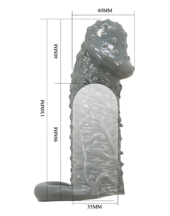 Pretty Love - Fogg - Realistische Penis Sleeve - Donkergrijs-Erotiekvoordeel.nl