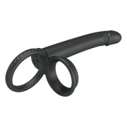 Pretty Love - Moses - Cock en Ball Ring Dildo - Zwart-Erotiekvoordeel.nl