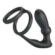 Pretty Love - Emoni - Cockring met Buttplug - Zwart-Erotiekvoordeel.nl