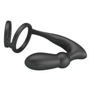 Pretty Love - Emoni - Cockring met Buttplug - Zwart-Erotiekvoordeel.nl