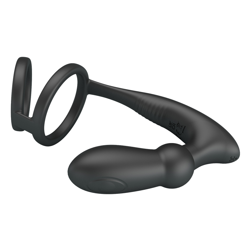 Pretty Love - Emoni - Cockring met Buttplug - Zwart-Erotiekvoordeel.nl