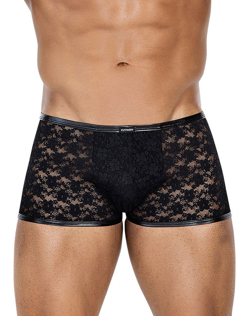 Cut4Men - Sexy Kanten Boxershort - Zwart-Erotiekvoordeel.nl