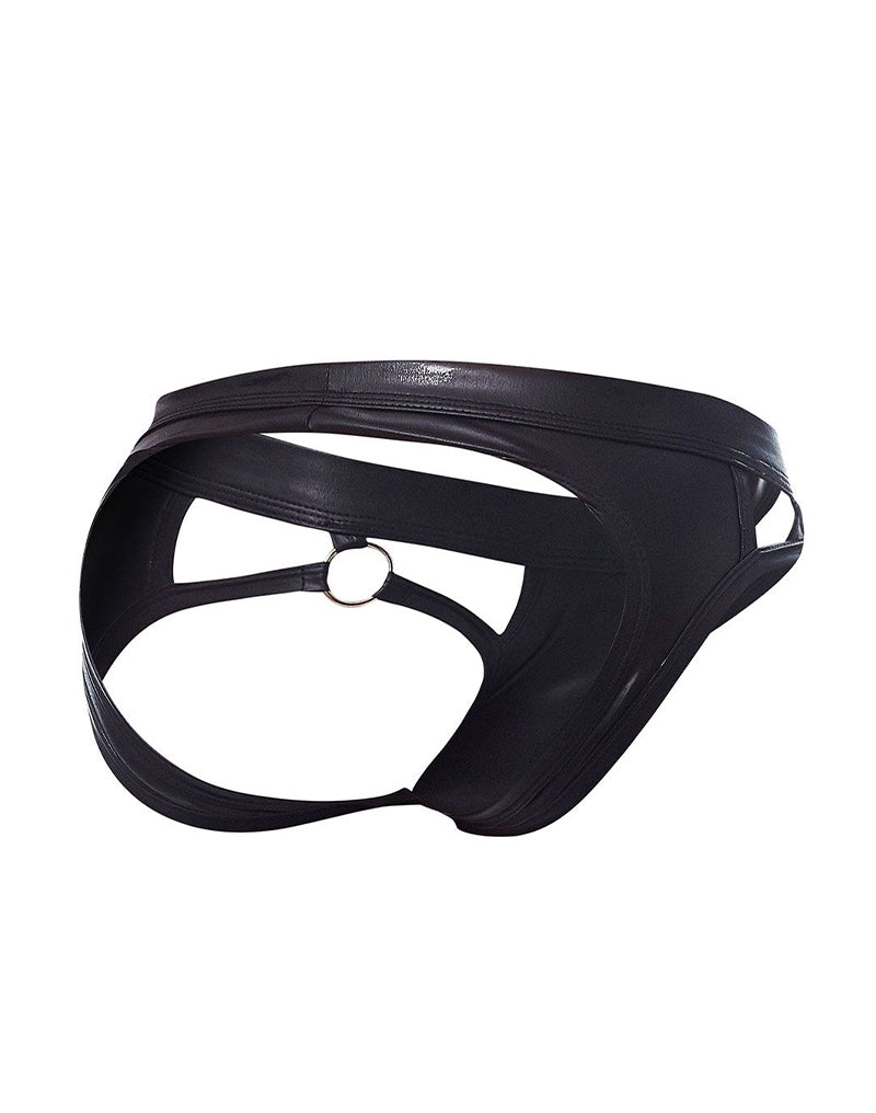 Cut4Men Sexy Wetlook Minishort Peekaboo – Zwart-Erotiekvoordeel.nl