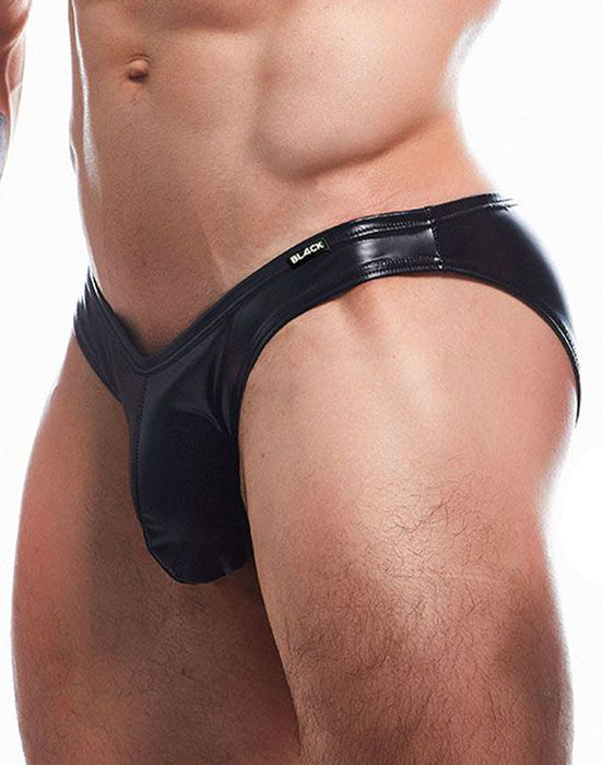 Cut4Men - Sexy Wetlook Herenslip - Boost - Zwart-Erotiekvoordeel.nl